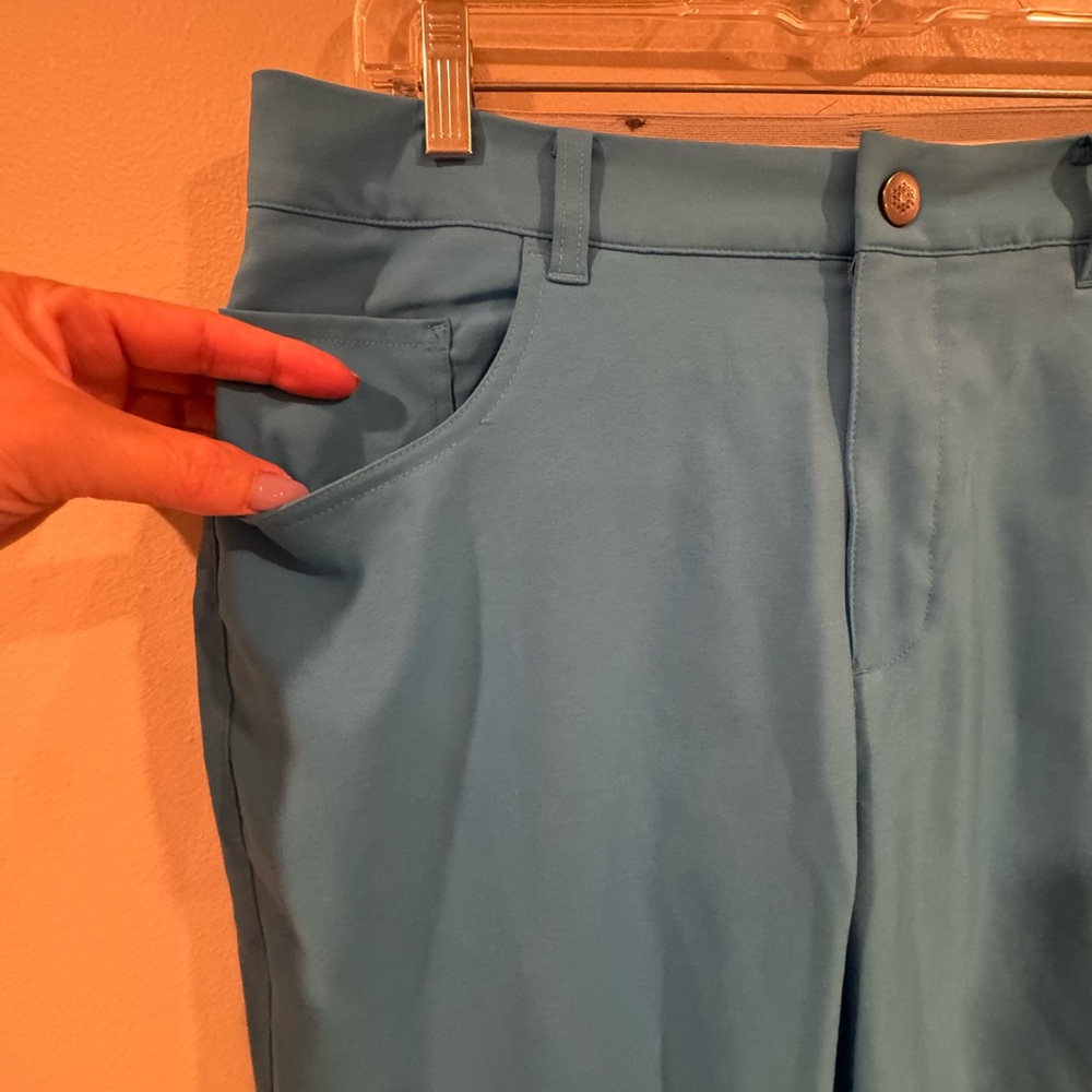 Puma Sport Lifestyle Golf Pants Chino Stretch Tech Performance Men 32x32 Blue - Picture 4 of 10